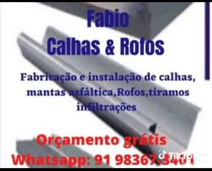 Fabricação de Calhas de zinco 