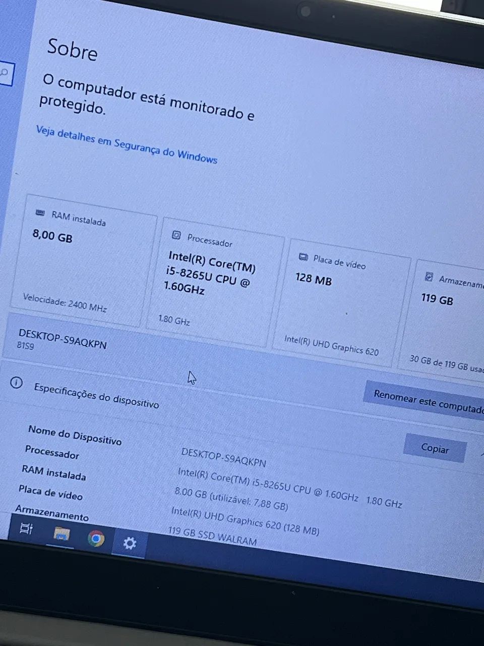 Notebook Lenovo Core i5 da 8a Geração.  - Foto 2