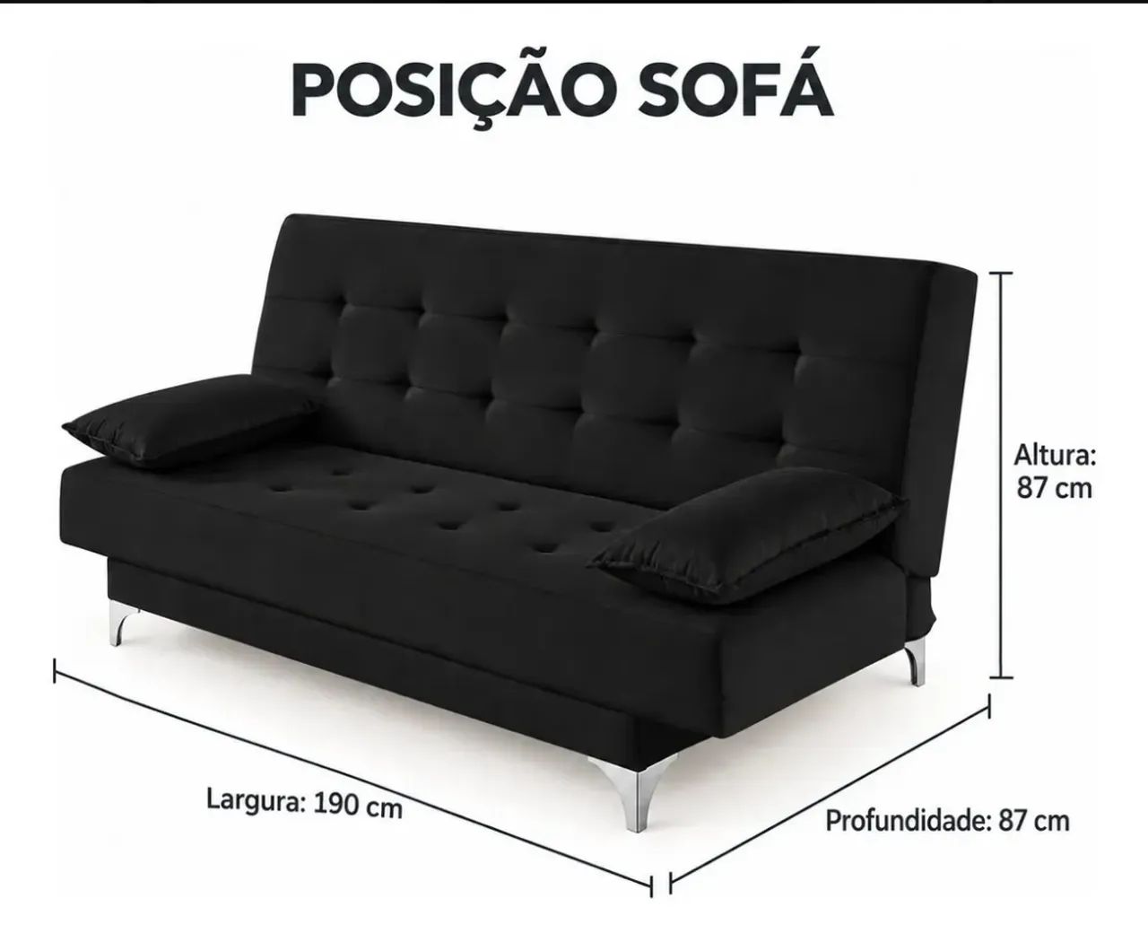Sofá cama 3 lugares  - Foto 3