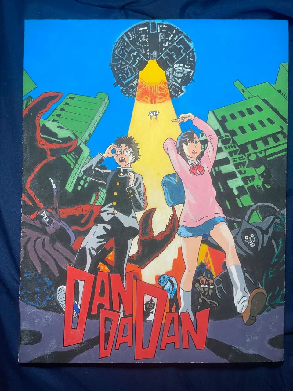 quadro dan da dan anime feitos mão  - Foto 2