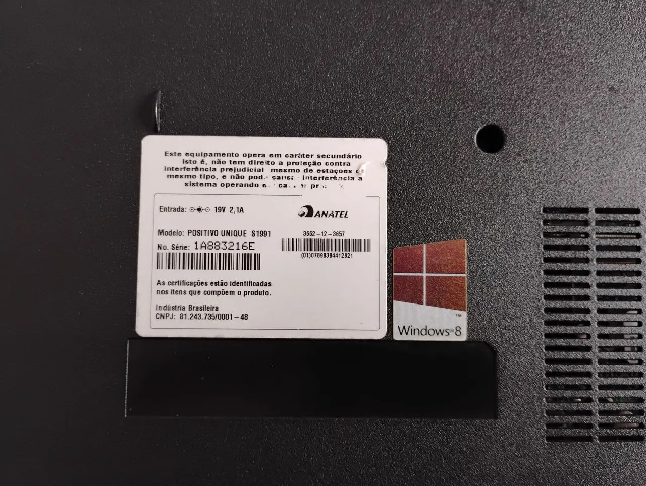 Notebook positivo unique s1991 PARA RETIRADA DE PEÇAS - Foto 4