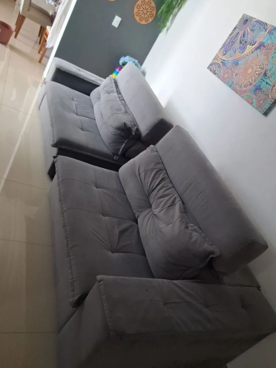 Sofá suede 3 metros  - Foto 2