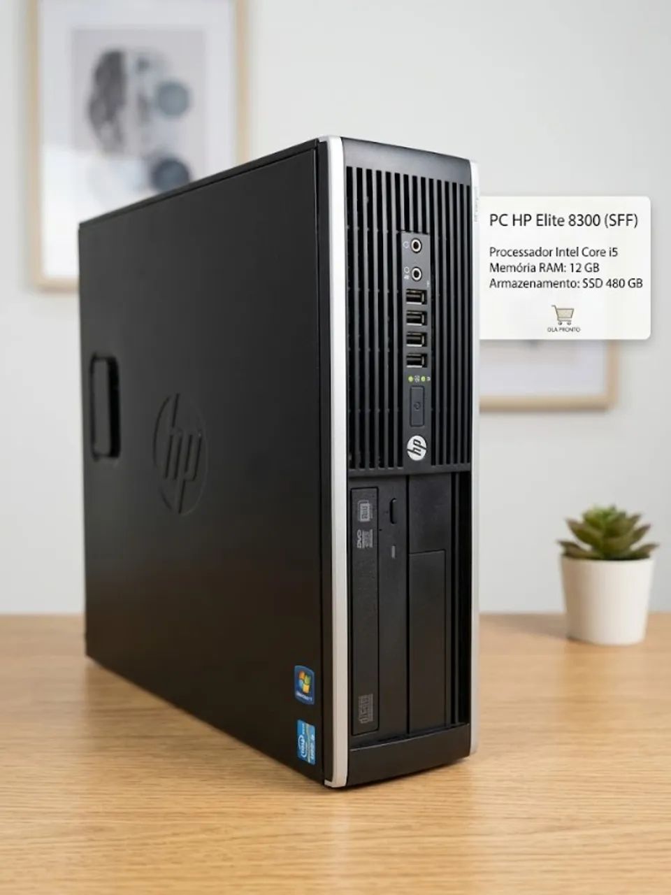KIT PC HP ELITE 8300 - i5 - 12GB RAM - SSD 480 + TECLADO E MOUSE SEM FIO