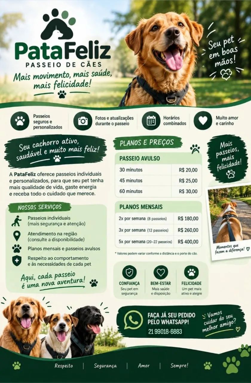Pata feliz : Passeio de cães 