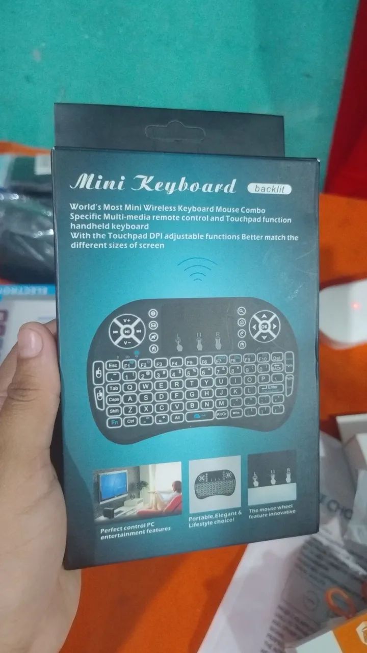 Mini teclado recarregável USB 