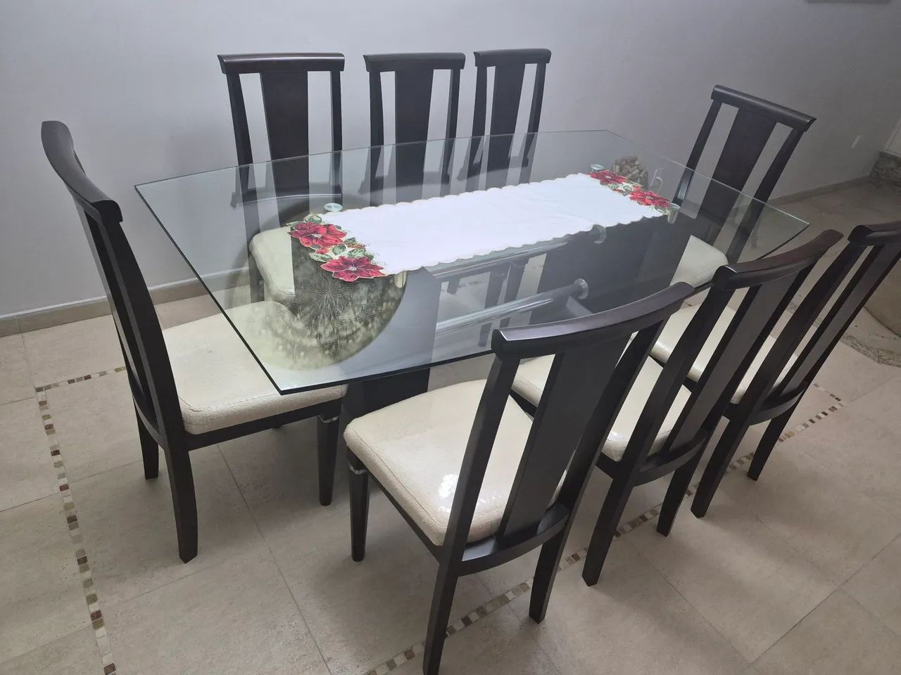 Conjunto de mesa e cadeira jantar