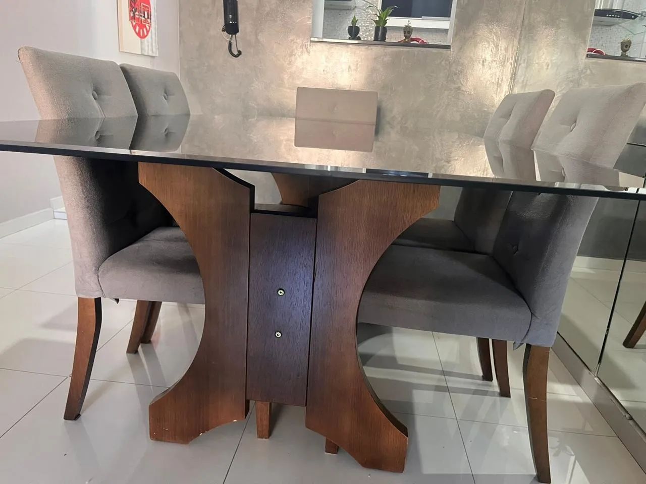 Mesa de jantar 2,45x1,10 - Foto 2