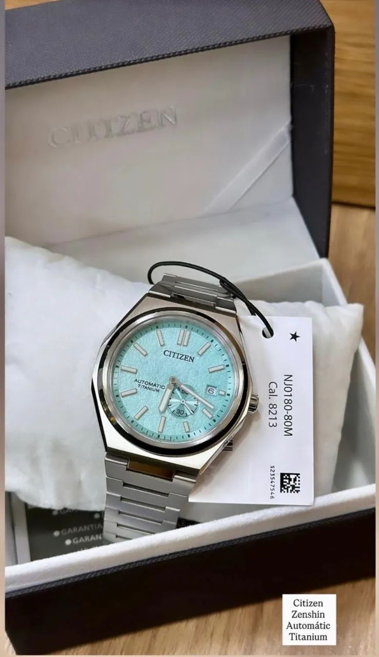 Citizen Zenshin Automatic Super Titanium azul Tifanni - NJ0180-80M - Foto 5