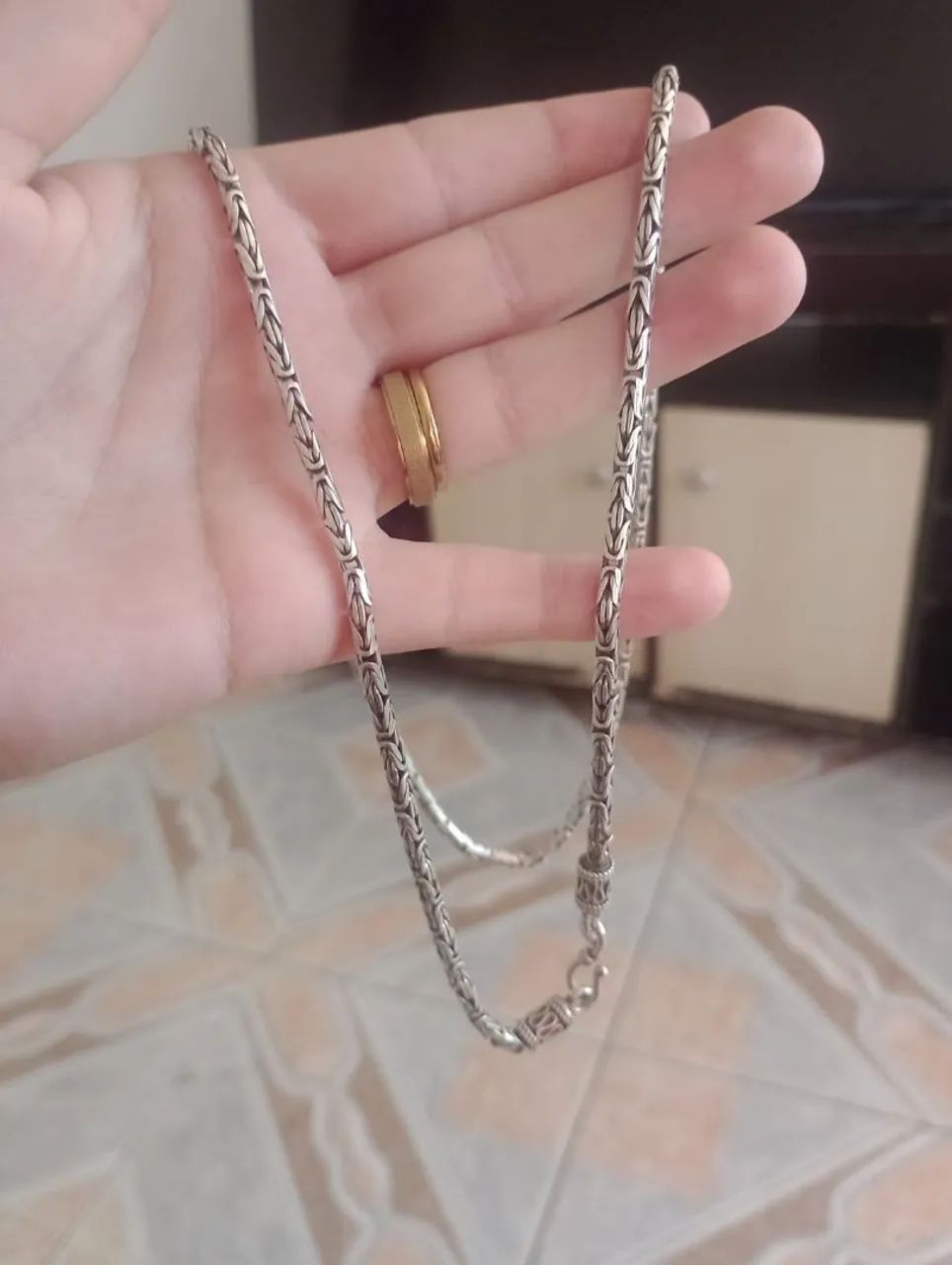 Corrente prata 925 peruana 