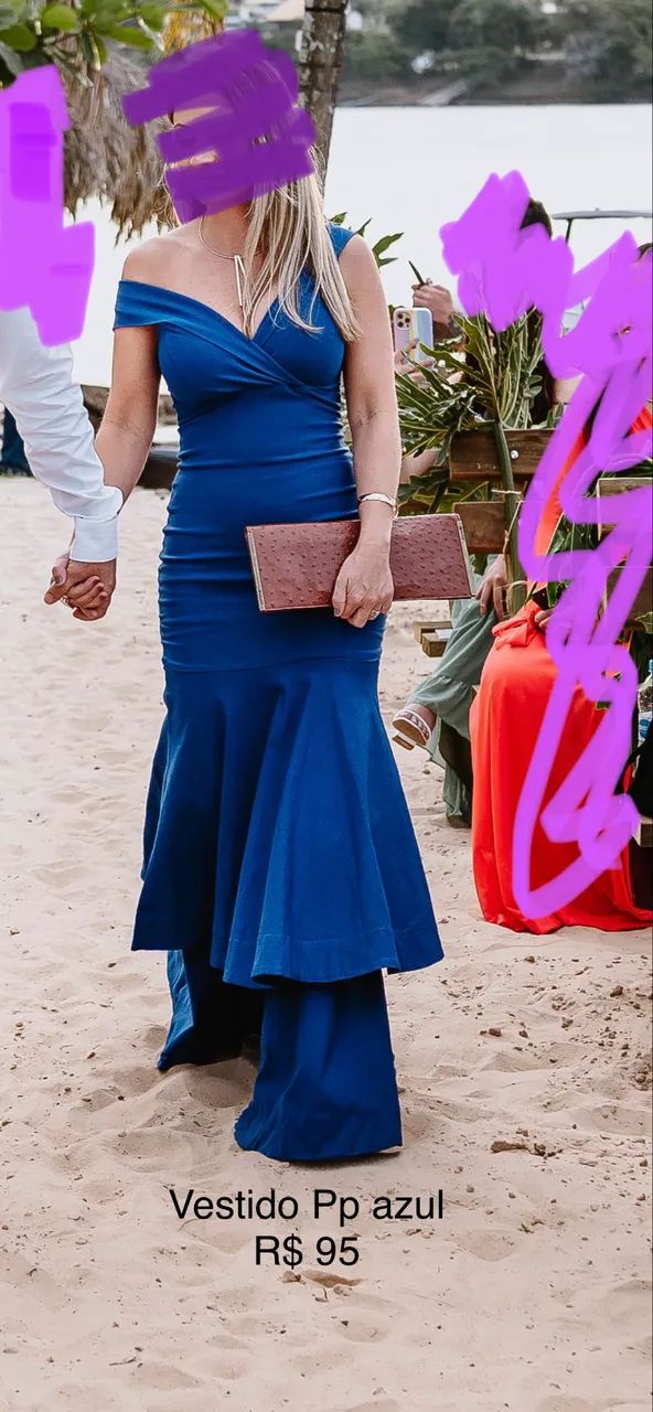 Lindo vestido azul TAM 36