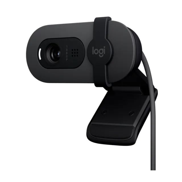 Webcam Full HD Logitech BRIO 100 Grafite - Foto 3