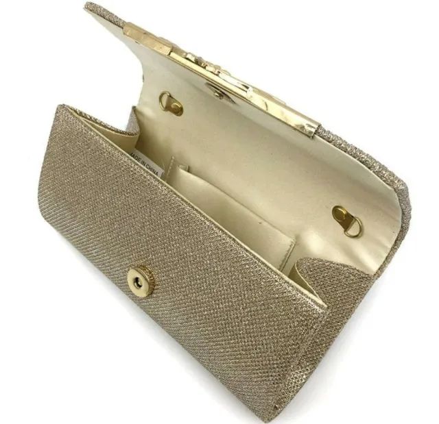 Bolsa Clutch Festa Dourada Nova - Foto 5