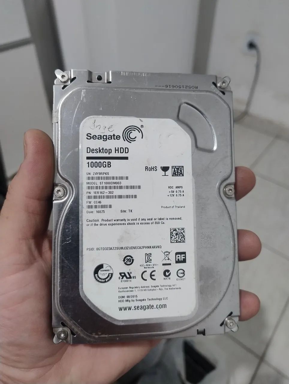 HD Seagate 1tb p desktop 