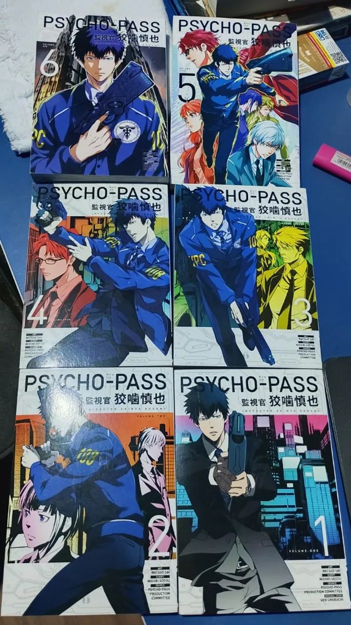 Psycho Pass Inspector Shinya Kogami Vol.1 ao 6 COMPLETO CAPA DURA