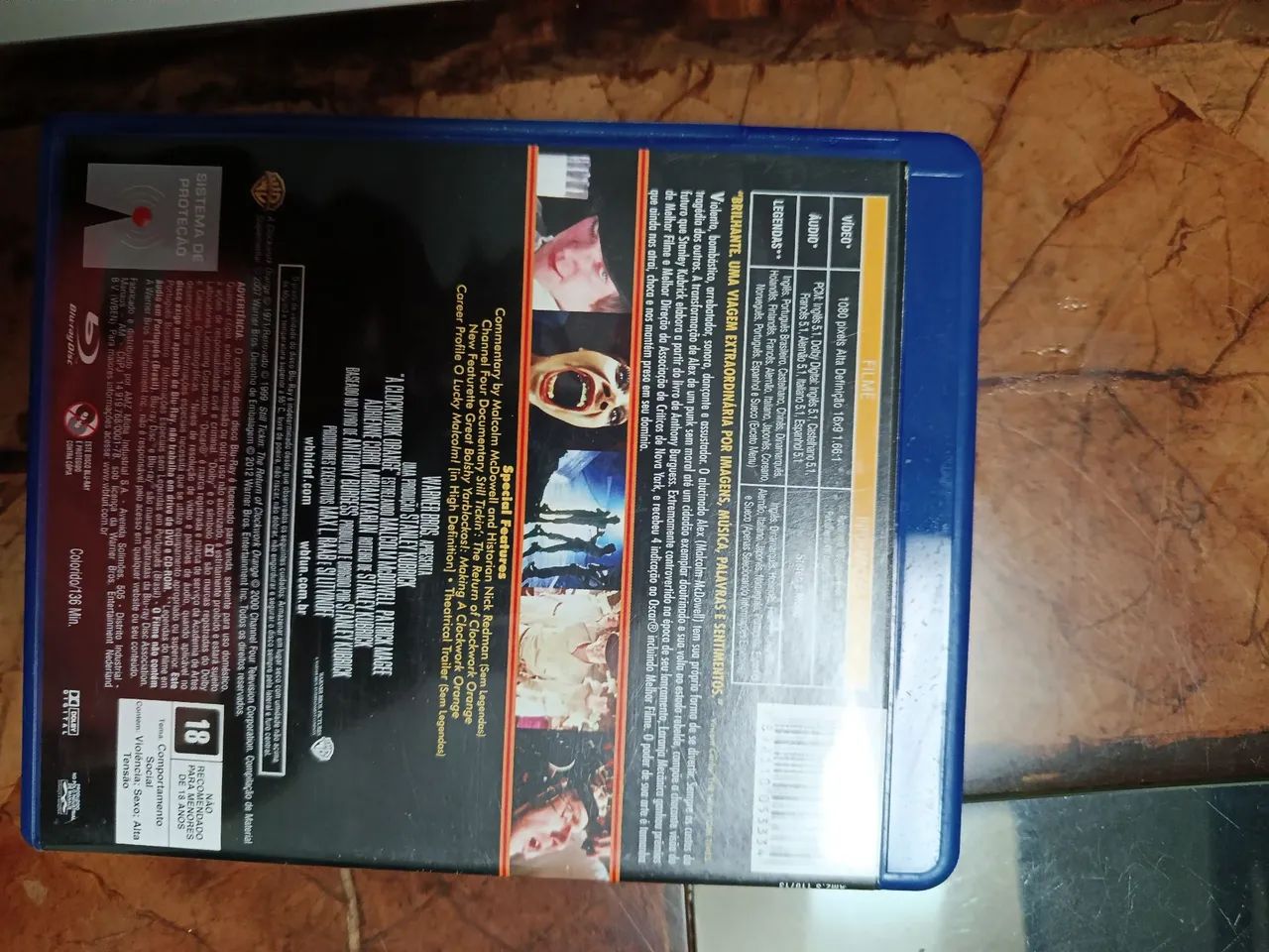 Dvd Blu-Ray Laranja Mecânica original  - Foto 2