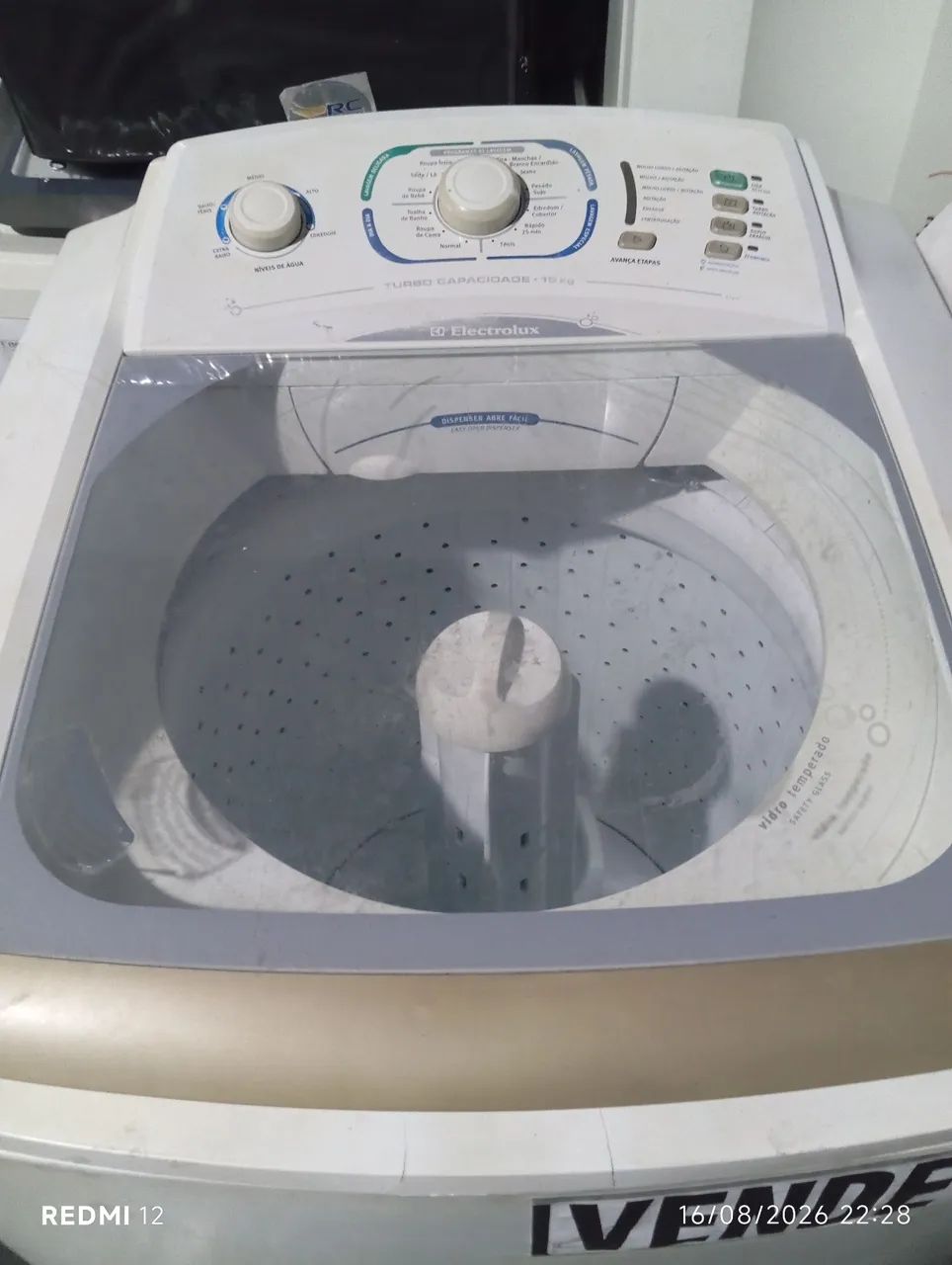 Lavadora Electrolux 15 kg