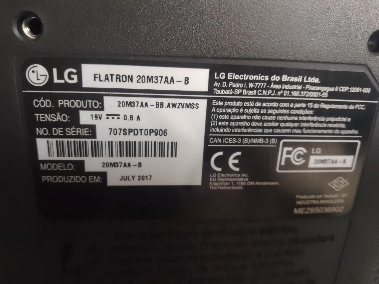 Monitor LG 19,5