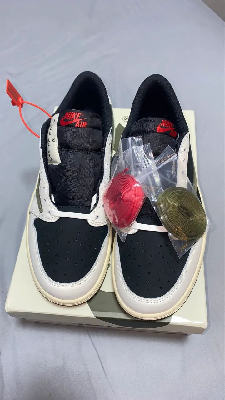 ? TRAVIS SCOTT x JORDAN 1 LOW ?OLIVE? - Foto 5