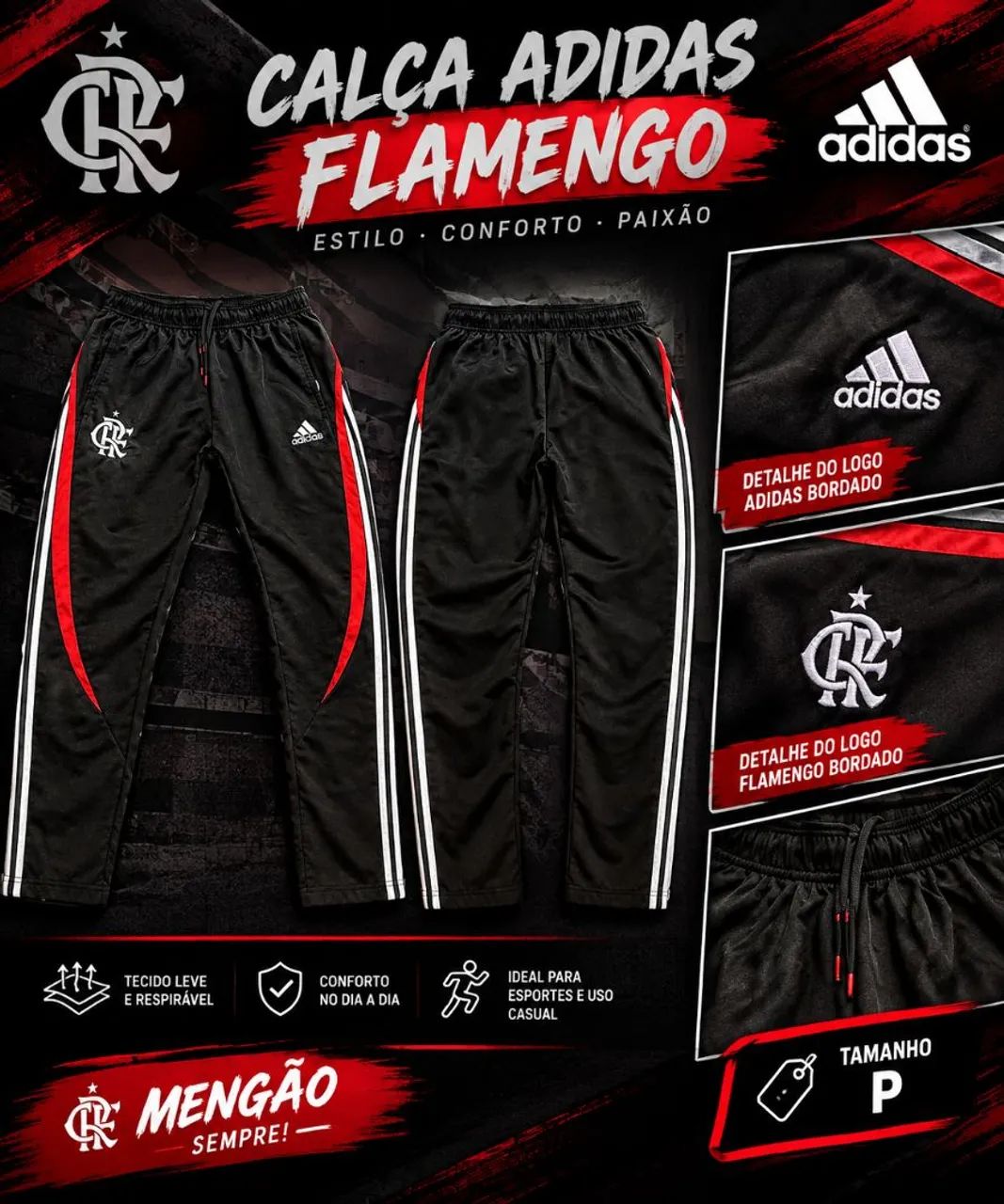 Calça Adidas Flamengo (Original) 