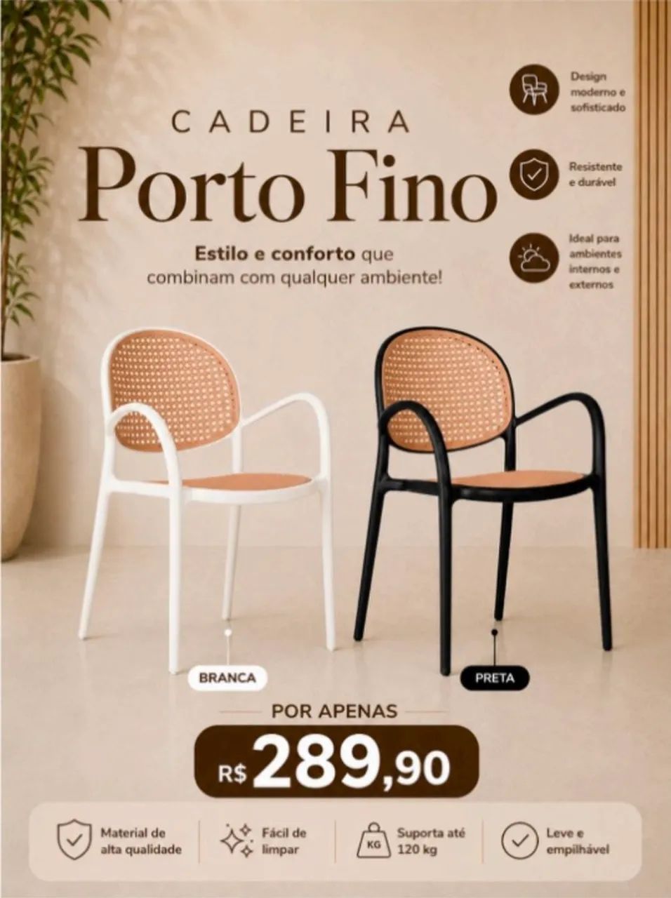 Cadeiras de polipropileno 