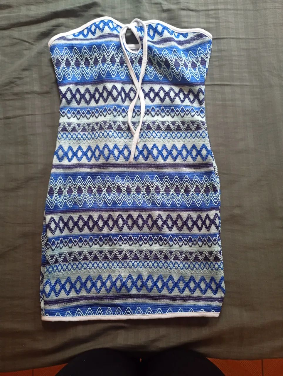  vestido de crochê azul 