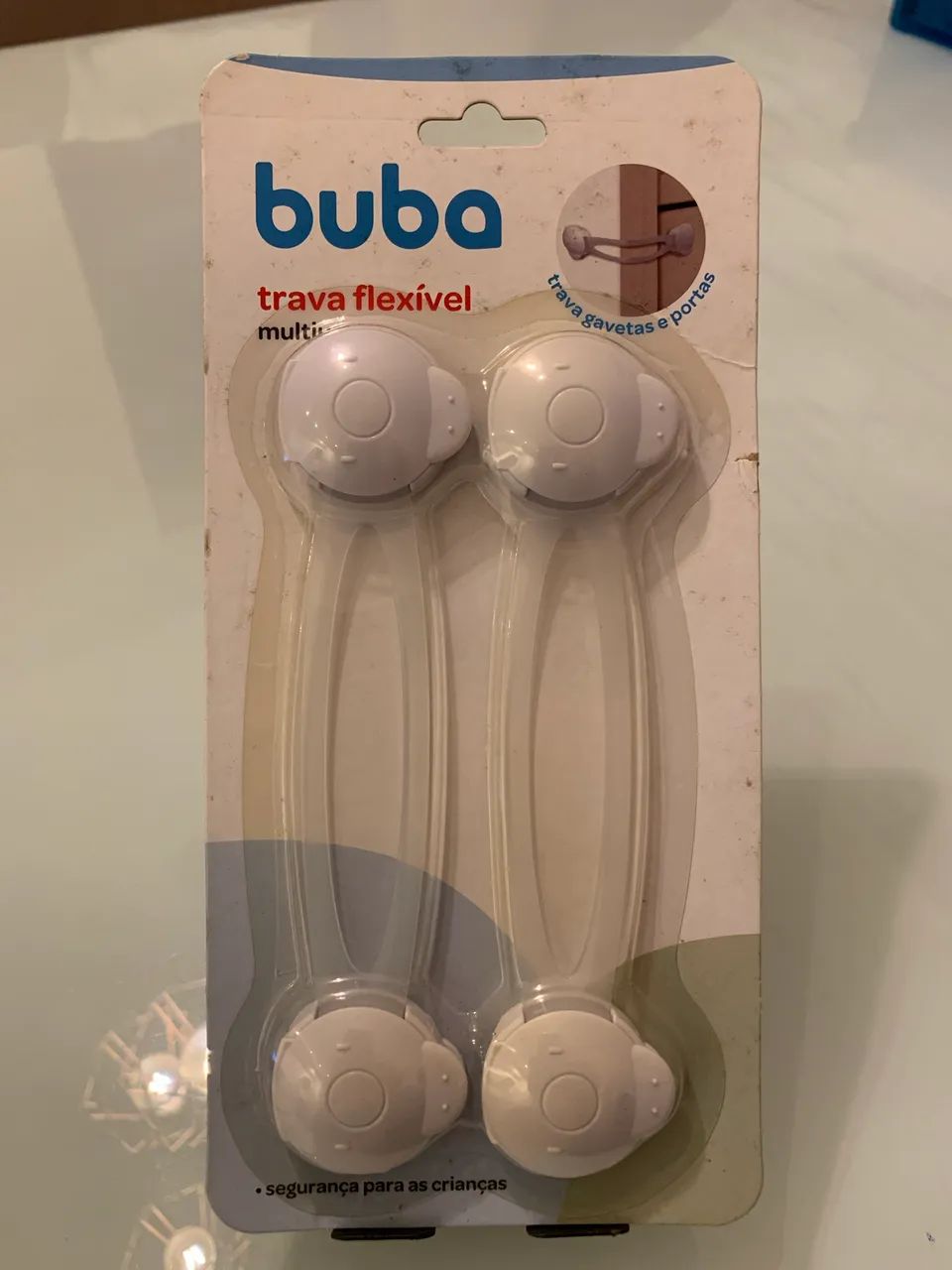 BUBA Trava Flexível Multiuso Cor Branco Kit 2 Unidades 