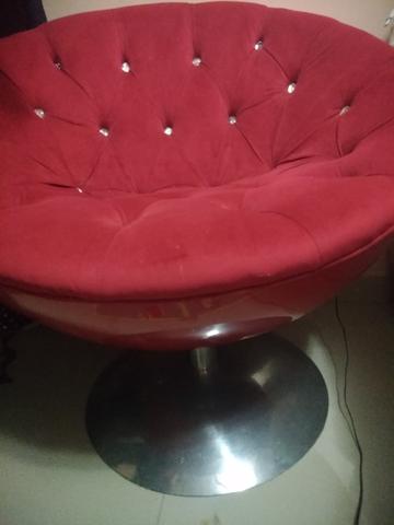 Poltrona de luxo vermelha Décor nova