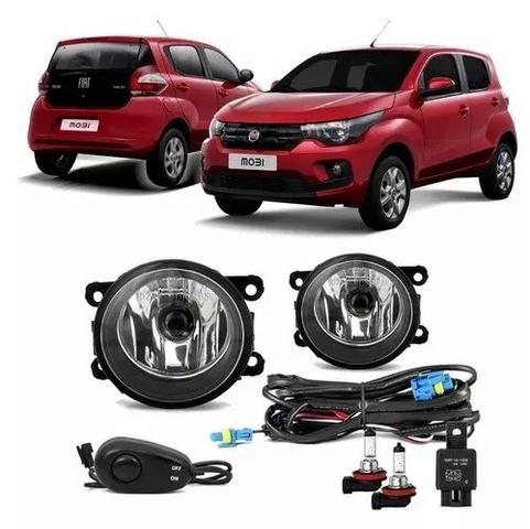 Kit Farol Milha Auxiliar Neblina Fiat Mobi 2016 2017 2018