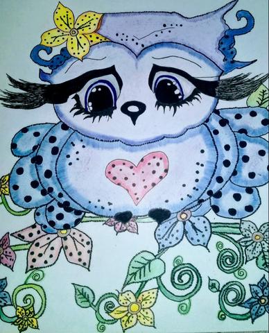 Desenho de uma coruja