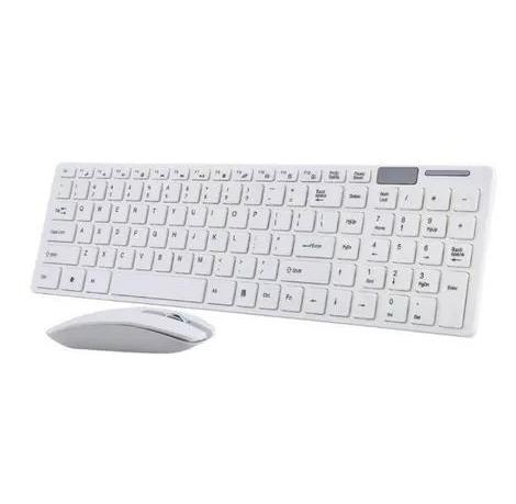 (NOVO) Kit Teclado E Mouse Sem Fio Ultra 2.4g Branco + Pelicula