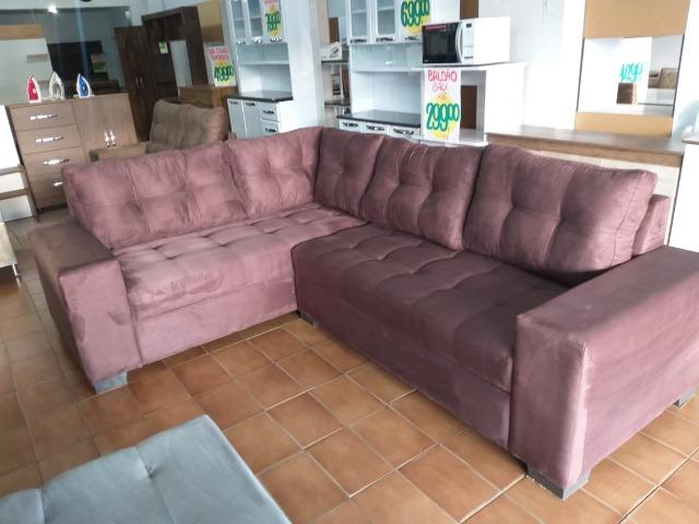Sofa de canto super espaçoso 2.60x2.00 puff incluso/ 1299 nos cartoes - Foto 2