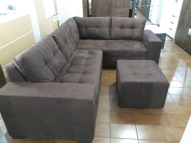 Sofa de canto super espaçoso 2.60x2.00 puff incluso/ 1299 nos cartoes - Foto 5