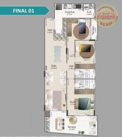 Apartamento com 1 dormitório à venda, 42 m² por R$ 212.150,00 - Balneário Flórida - Foto 6