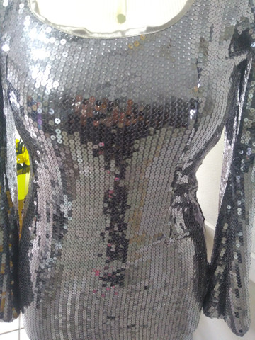 Galabia com paetê prateado - Foto 4