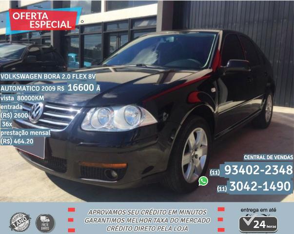 Volkswagen preto bora 2.0 Flex 8v automático 2009 R$16699 80099km
