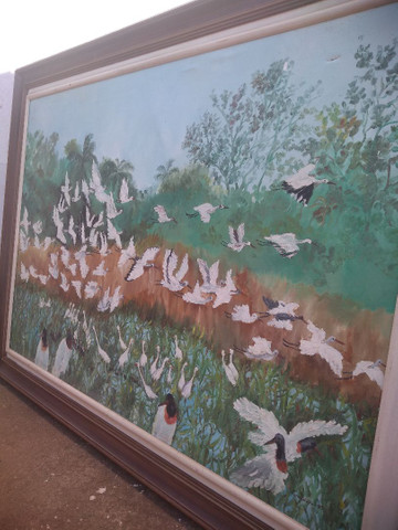 Quadro lindo de pássaros