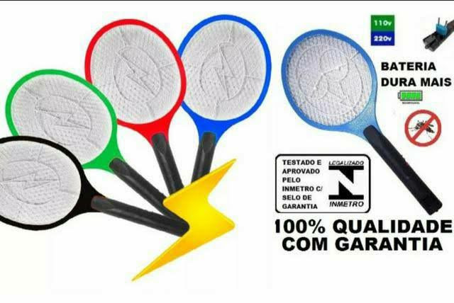 Raquete Para Matar Mosquitos E Moscas Recarregável 110/220 - Foto 3
