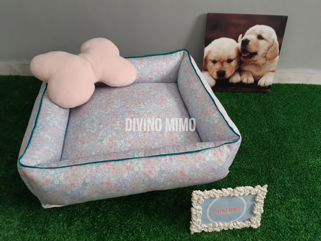 Kit cama pet "Sophia" 100% algodão 50x50 Divino Mimo Ateliê - Foto 2