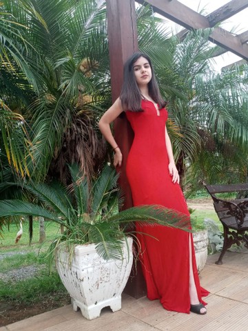 Vestido de festa Longo Vermelho 38