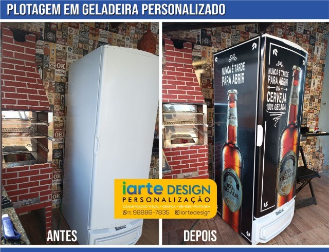 Plotagem de geladeira e fogão liso ou personalizado. - Foto 6