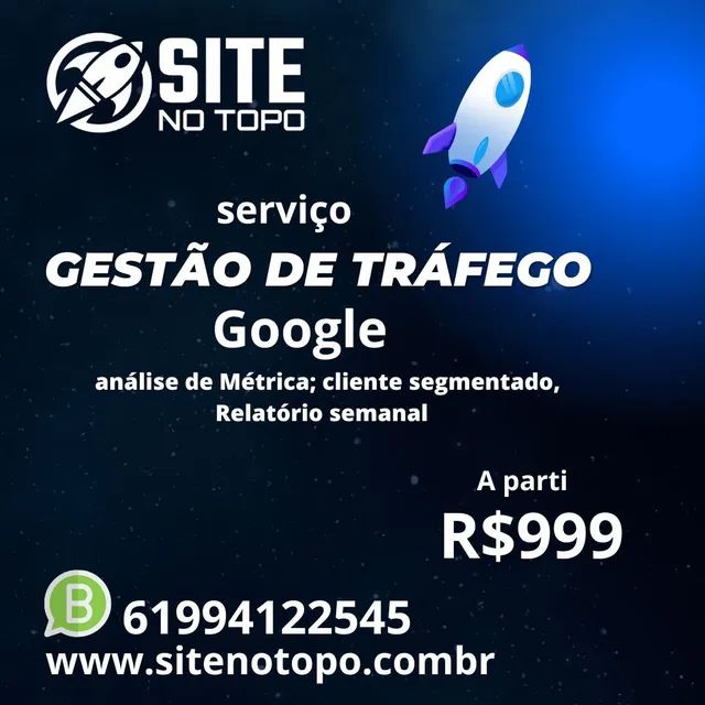 Gestão de Tráfego Pago no Google  / Sites - Lojas  / Marketing Digital
