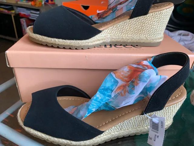 Sandália Anabela NUNCA USADA 