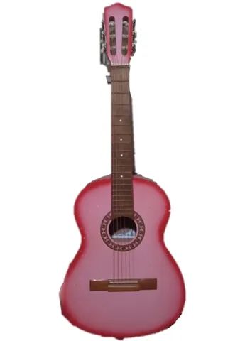 Violão vermelho e rosa