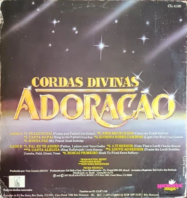Lp Disco Vinil Gospel Evangélico Cordas Divinas - Adoração - Foto 2