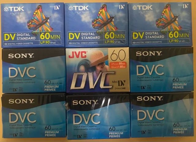 Fitas Mini DV - lacradas - Sony e JVC