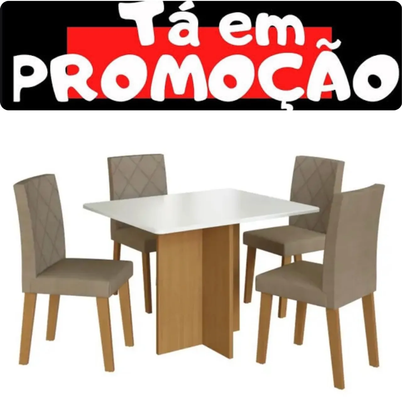Promoção conjunto de mesa com 4 cadeiras