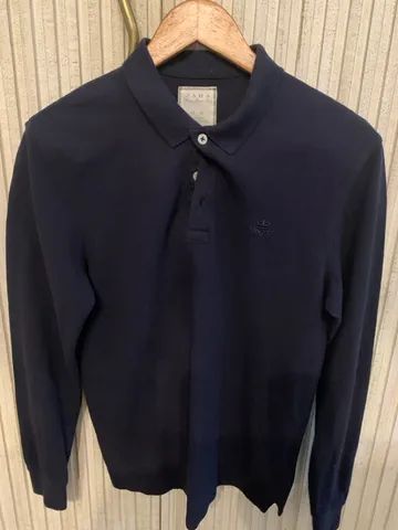 Camisa manga longa zara básica 