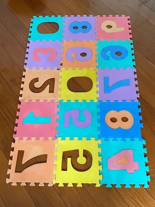 kit 15 tatame infantil números