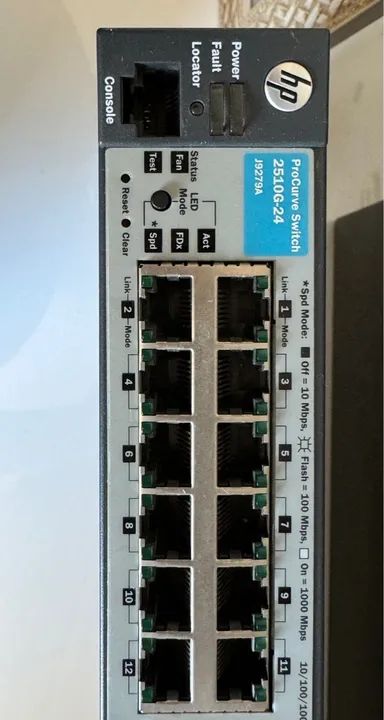 Switch HP Procurve (gerenciavel) 24 Portas - Modelo 2510G-24 