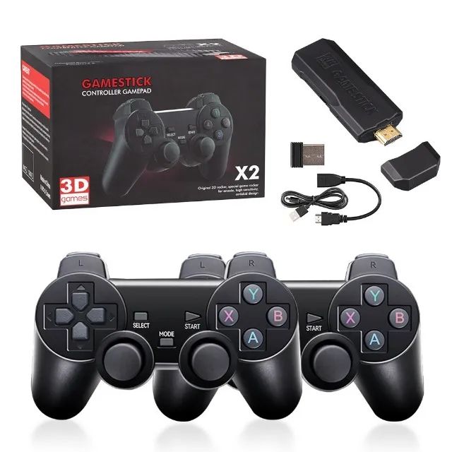 Games Stick 4K Jogos 3D + 2 Controles Sem Fio Wireless - Foto 5